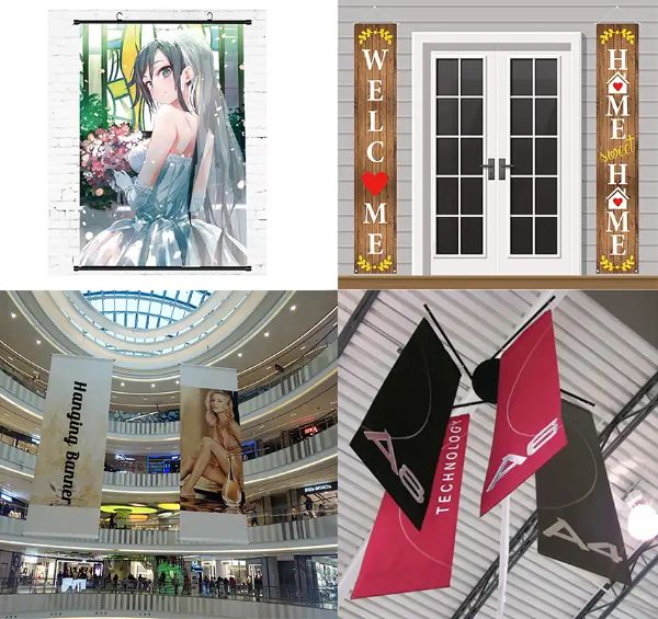 Rollo de pared de pancartas colgantes personalizados Custom Hanging Banners Wall Scroll